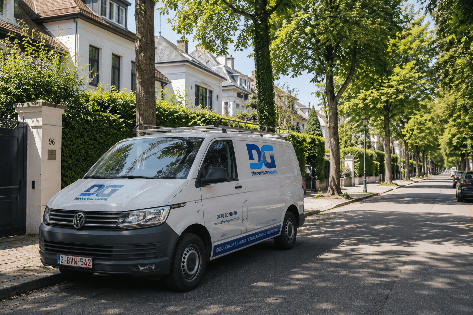 Camionnette Débouchage Gabriel service urgence 24h à Uccle Bruxelles