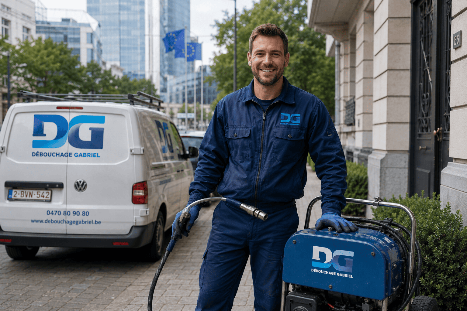 Camionnette service débouchage urgence quartier européen à Etterbeek Bruxelles